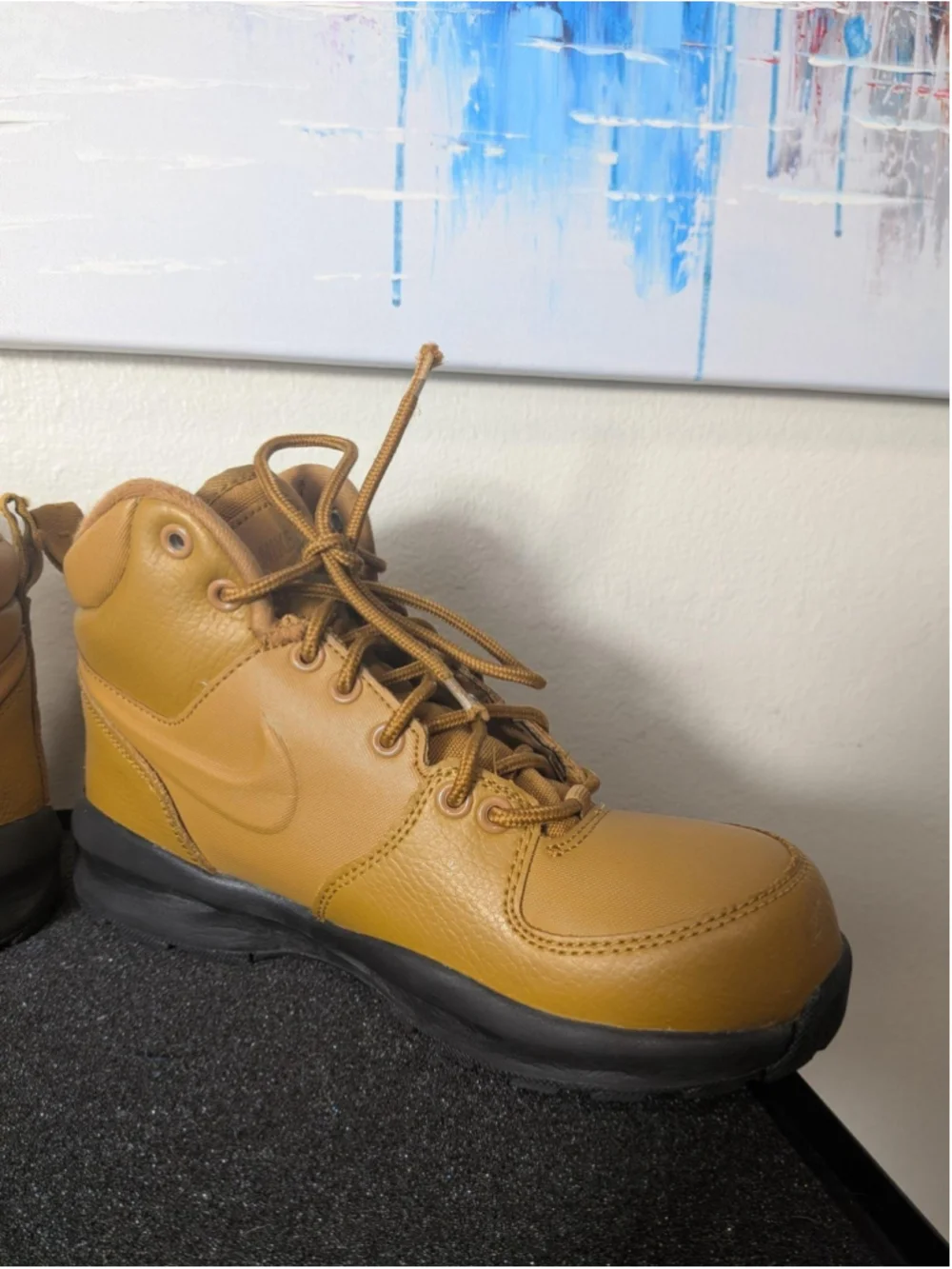Nike Manoadome Boots Youth Size 4Y Brown Black Winter Hiking Combat BQ5372-700
